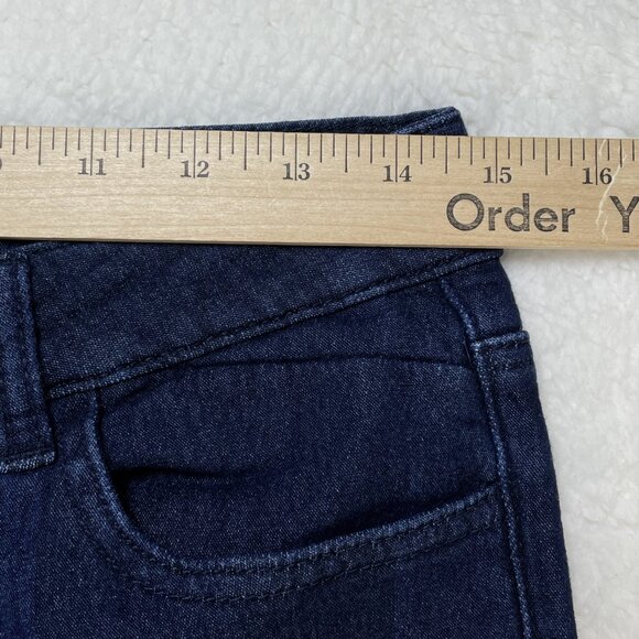 Diamante Jeans Womens Size 11 Blue Ankle Length Mid Rise Dark Wash Denim 29x26 - Picture 6 of 11